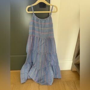 Cat & Jack Blue Dress with Pink and Yellow Stripes